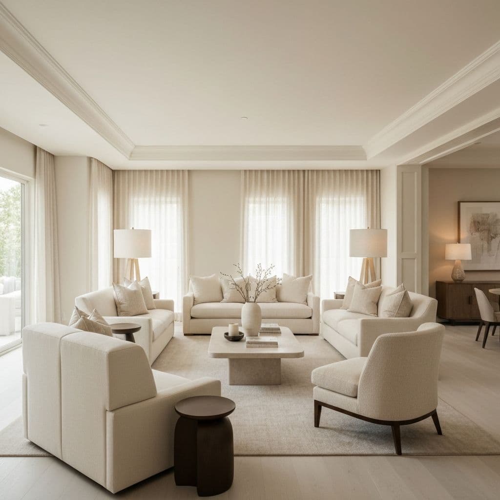 Beautifully staged luxury living room